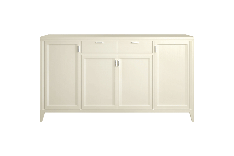 Br24: Animated image showing a white chest of drawers from all sides and with the drawers open