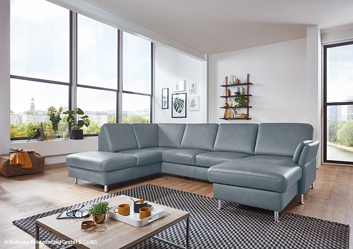 Br24 Blog Marketplaces Sofa in steel blue in a living room