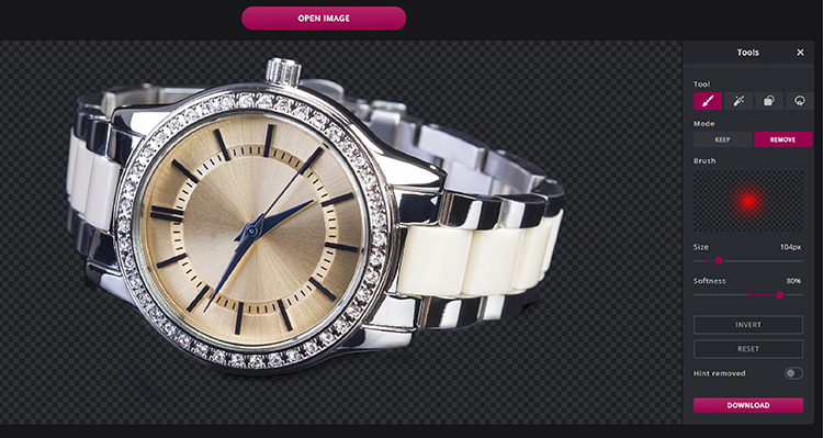 Br24 Wieviel kostet ein Freisteller und warum? Freisteller einer Armbanduhr, erstellt mit dem Pixlr Tool zum Hintergrund entfernen