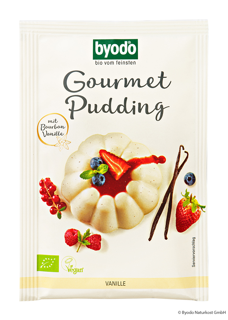 Br24 Blog Packaging Mockups: Pudding packaging with old design before editing