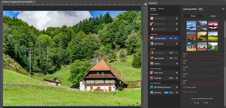 Neural Filters von Adobe Photoshop