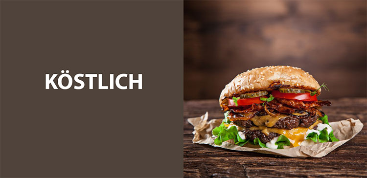 Br24: Gegenüberstellung Text und Bild – Köstlich und Hamburger