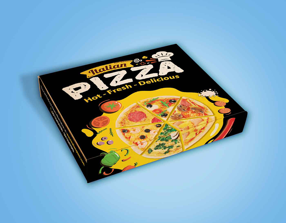 Br24 Layoutgestaltung: Gestaltung einer Pizzaschachtel