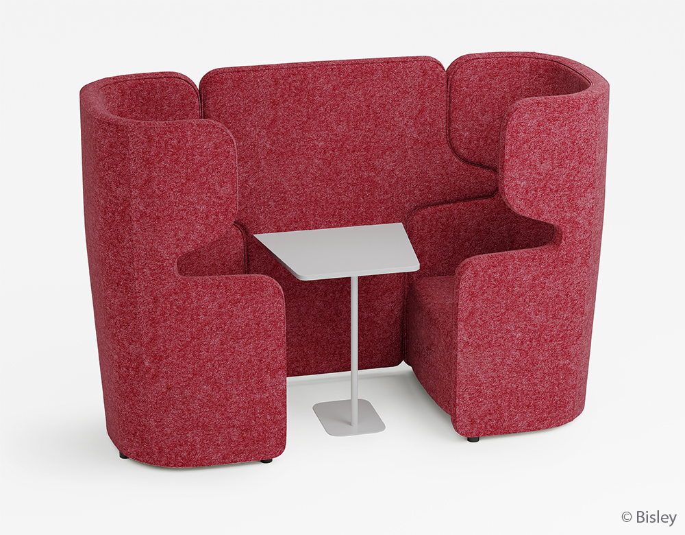 Br24 Colour Correction: Modern seating in red