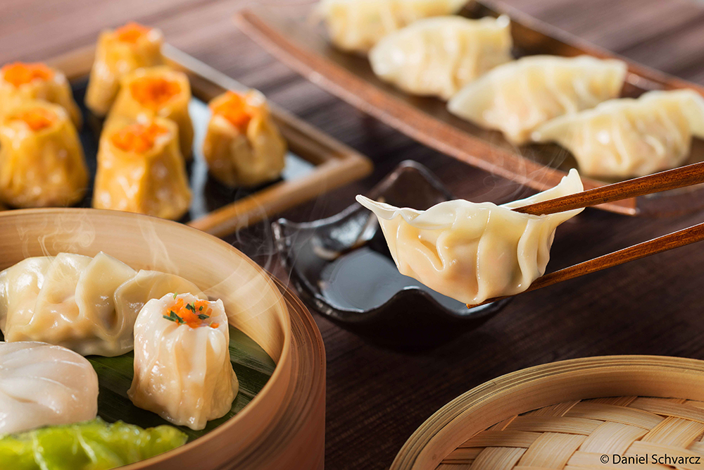 Br24 Advertising & Marketing: Close up of various dim sum dishes after retouching